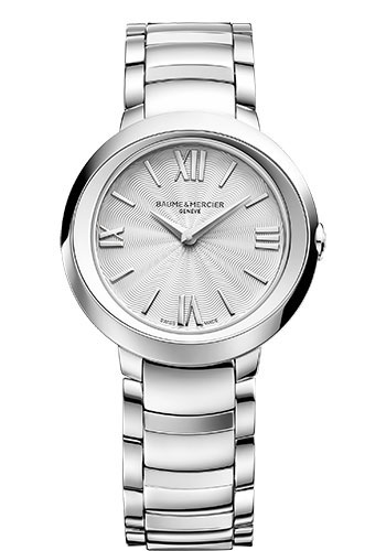 Baume & Mercier Promesse Quartz Watch - 30 mm Steel Case - Silver Dial - Steel Bracelet