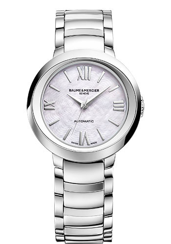 Baume & Mercier Promesse Automatic Watch - Mother-of-Pearl - 30 mm Steel Case - Mother-Of-Pearl Dial - Steel Bracelet