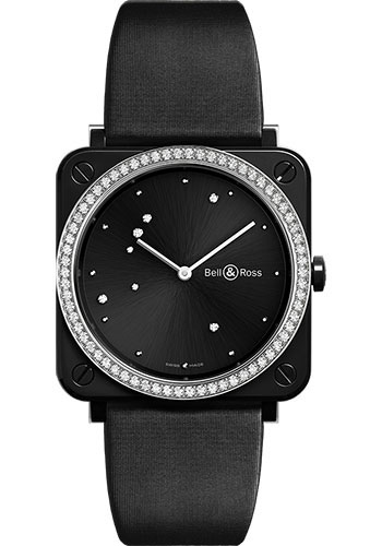 Bell & Ross BR S Black Diamond Eagle Diamonds Watch - Calfskin Strap