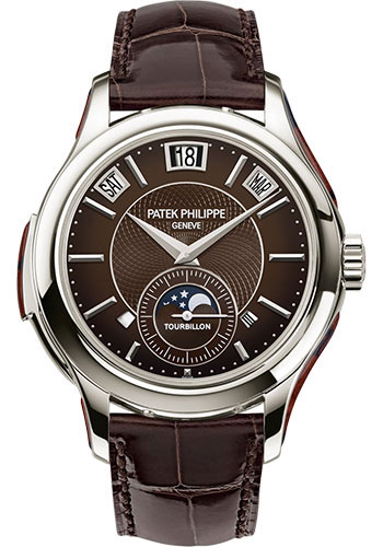 Patek Philippe Tourbillon Minute Repeater Perpetual Calendar Watch - Platinum Case - Brown Dial