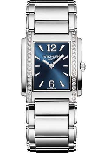 Patek Philippe Twenty~4 Watch - Medium Stainless Steel Case - Blue Arabic Dial