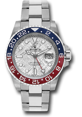 Rolex White Gold GMT-Master II 40 Watch - Blue and Red Pepsi Bezel - Meteorite Dial - Oyster Bracelet