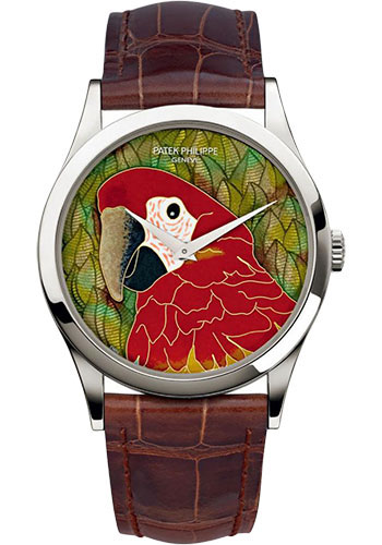 Patek Philippe Calatrave Red Macaw Cloisonné Watch