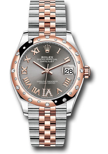Rolex Steel and Everose Gold Datejust 31 Watch - 24 Diamond Bezel - Mother-Of-Pearl Diamond Dial - Jubilee Bracelet