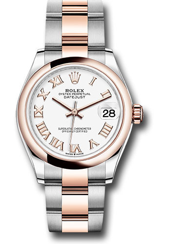 Rolex Steel and Everose Gold Datejust 31 Watch - Domed Bezel - Rosé Index Dial - Oyster Bracelet