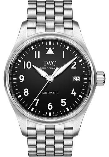 IWC Pilot's Watch Automatic 36 - 36.0 mm Stainless Steel Case - Black Dial - Steel Bracelet
