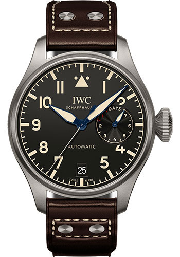 IWC Big Pilot's Watch Heritage - 46.2 mm Titanium Case - Black Dial - Brown Calfskin Strap