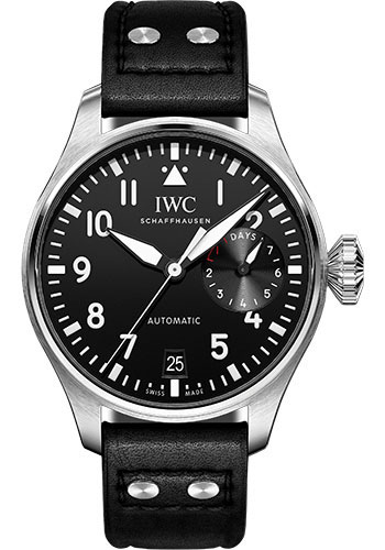 IWC Big Pilot's Watch - 46.2 mm Stainless Steel Case - Black Dial - Black Calfskin Strap