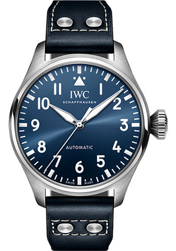 IWC Big Pilot's Watch 43 - Stainless Steel Case - Blue Dial - Blue Calfskin Strap