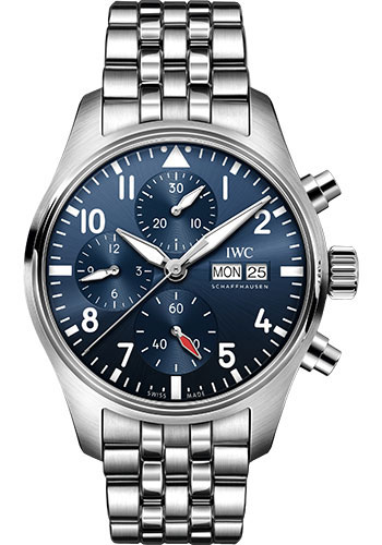 IWC Pilot's Watch Chronograph 41 - Stainless Steel Case - Blue Dial - Stainless Steel Bracelet