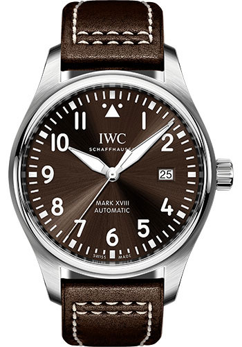 IWC Pilot's Watch Mark XVIII Edition Antoine De Saint Exupéry - 40.0 mm Stainless Steel Case - Brown Dial - Brown Calfskin Strap