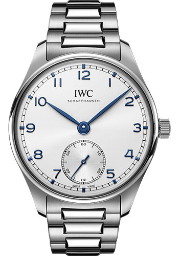 IWC Portugieser Automatic 40 Watch - Stainless Steel Case - Silver-Plated Dial - Stainless Steel Bracelet