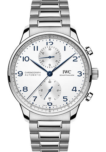 IWC Portugieser Chronograph - Stainless Steel Case - Silver-Plated Dial - Stainless Steel Bracelet