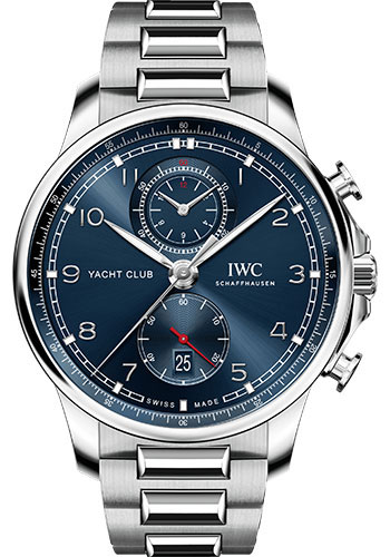 IWC Portugieser Yacht Club Chronograph - Stainless Steel Case - Blue Dial - Stainless Steel Strap