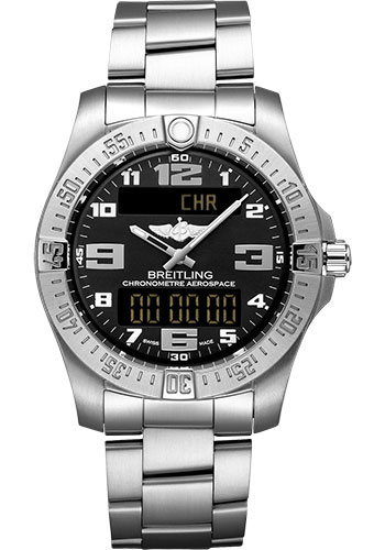 Breitling Aerospace EVO Watch - Titanium - Volcano Black Dial - Titanium Bracelet