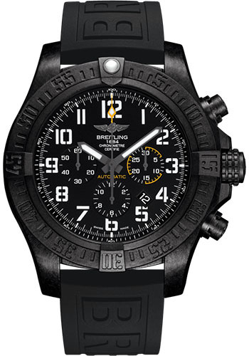 Breitling Avenger Hurricane 12h Watch - Breitlight - Volcano Black Dial - Black Diver Pro III Strap - Folding Buckle