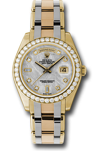 Rolex Yellow Gold Day-Date Special Edition 39 Watch - 40 Diamond Bezel - Meteorite Diamond Dial