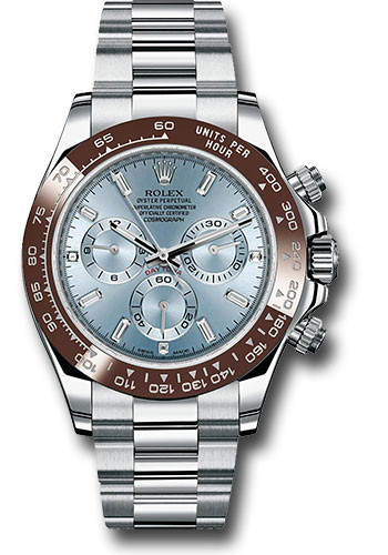 Rolex 950 Platinum Cosmograph Daytona 40 Watch - Ice Blue Diamond Dial