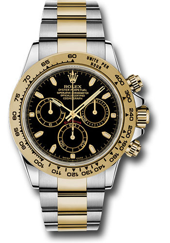 Rolex Yellow Rolesor Cosmograph Daytona 40 Watch - Black Index Dial