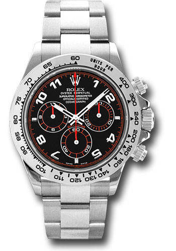 Rolex White Gold Cosmograph Daytona 40 Watch - Black Arabic Dial