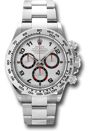 Rolex White Gold Cosmograph Daytona 40 Watch - Silver Arabic Dial