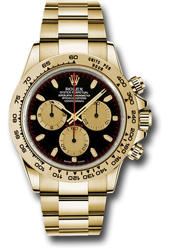 Rolex Yellow Gold Cosmograph Daytona 40 Watch - Black And Champagne Index Dial