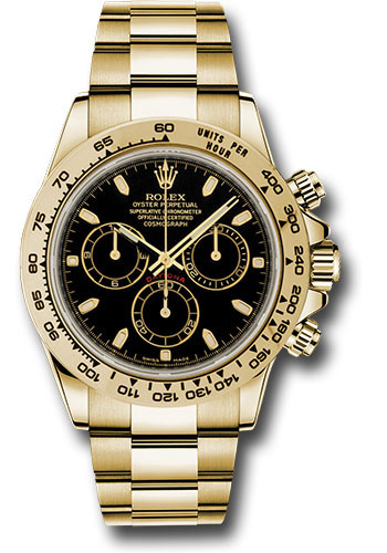 Rolex Yellow Gold Cosmograph Daytona 40 Watch - Black Index Dial