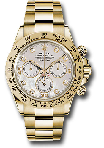 Rolex Yellow Gold Cosmograph Daytona 40 Watch - Mother-Of-Pearl Diamond Dial
