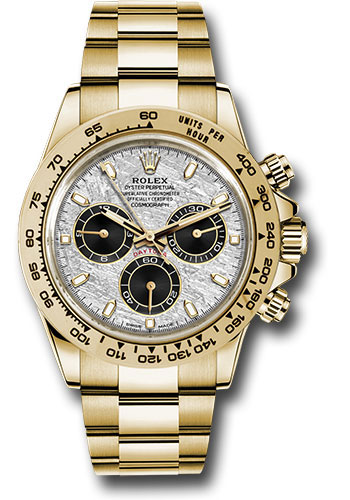 Rolex Yellow Gold Cosmograph Daytona 40 Watch - Meteorite and Black Dial - Oyster Bracelet