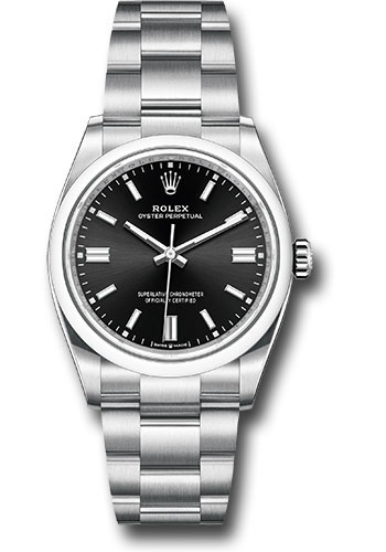 Rolex Oyster Perpetual 36 Watch - Domed Bezel - Black Index Dial - Oyster Bracelet