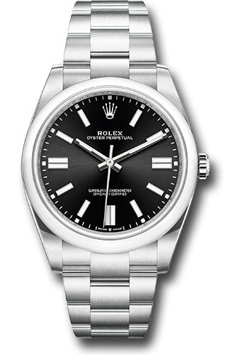 Rolex Oyster Perpetual 41 Watch - Domed Bezel - Black Index Dial - Oyster Bracelet