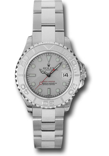 Rolex Steel and Platinum Lady Yacht-Master 29 Watch - Platinum Dial