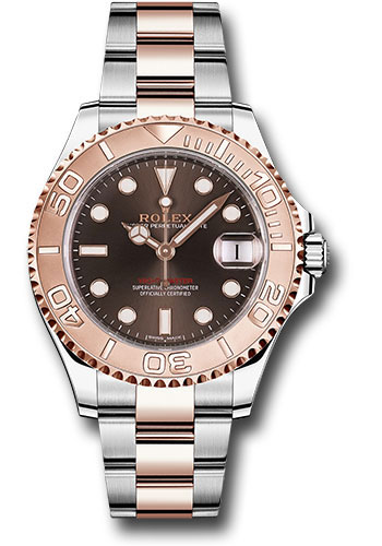 Rolex Steel and Everose Gold Rolesor Yacht-Master 37 Watch - Chocolate Dial - Oyster Bracelet