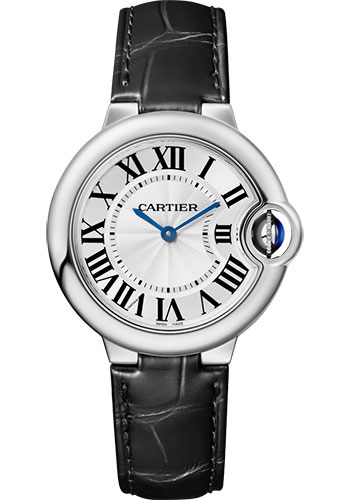 Cartier Ballon Blanc de Cartier Watch - 33 mm Steel Case - Alligator Strap