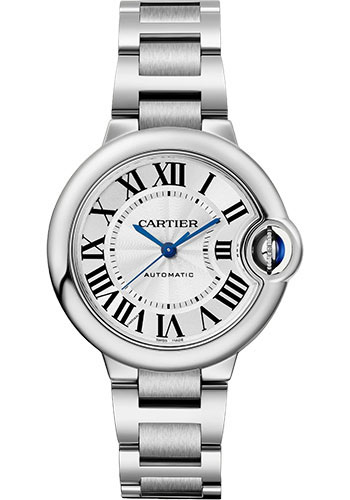 Cartier Ballon Bleu de Cartier Watch - 33 mm Steel Case - Silvered Dial - Interchangeable Bracelet