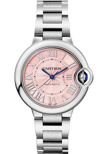 Cartier Ballon Bleu de Cartier Watch - 33 mm Steel Case - Pink Dial - Interchangeable Bracelet