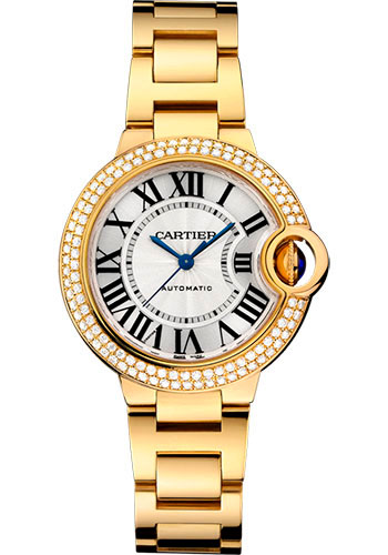 Cartier Ballon Bleu De Cartier Watch - 33 mm Yellow Gold Diamond Case - Diamond Bezel