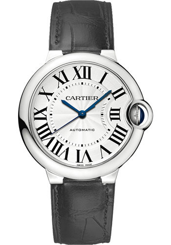 Cartier Ballon Bleu de Cartier Watch - 36.6 mm Steel Case - Black Alligator Strap
