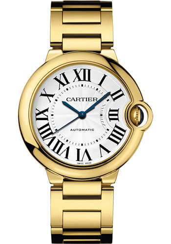 Cartier Ballon Bleu de Cartier Watch - 36 mm Yellow Gold Case - Silver Dial - Interchangeable Bracelet