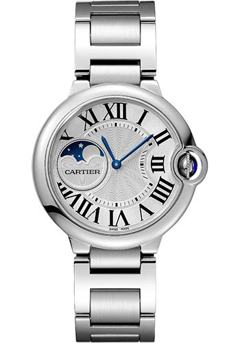 Cartier Ballon Bleu de Cartier Watch - 37 mm Steel Case - Silvered Dial - Interchangeable Bracelet