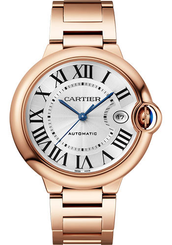 Cartier Ballon Bleu de Cartier Watch - 40 mm Rose Gold Case - Silvered Dial - Interchangeable Bracelet