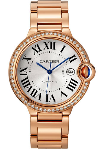 Cartier Ballon Bleu de Cartier Watch - 42 mm Pink Gold Case - Diamond Bezel