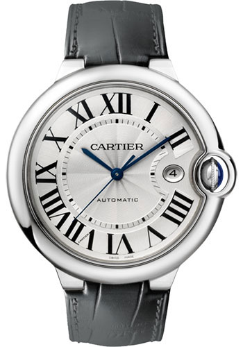 Cartier Ballon Bleu de Cartier 42 MM Watch - 42.1 mm Steel Case - Black Alligator Strap