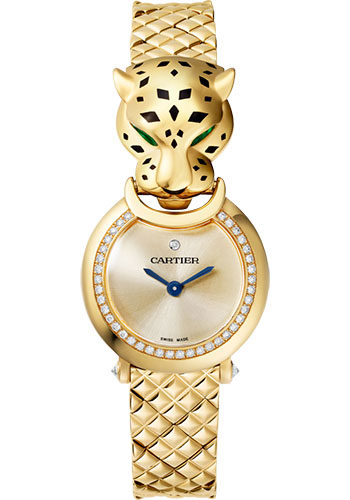 Cartier La Panthère Watch - 23.6 mm Yellow Gold Diamond Case - Gold-Finish Dial - Yellow Gold Bracelet