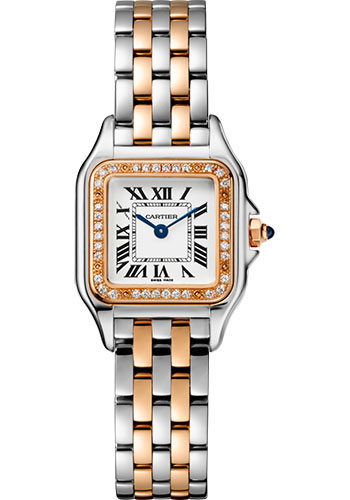 Cartier Panthère de Cartier Watch - 22 mm Steel And Pink Gold Case - Diamond Bezel