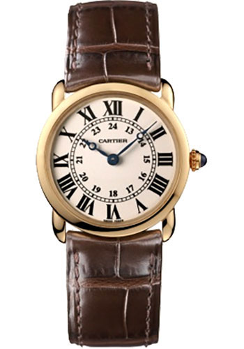 Cartier Ronde Louis Cartier Watch - Small Pink Gold Case - Alligator Strap