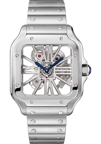 Cartier Santos de Cartier Watch - 39.8 mm Steel Case - Skeleton Dial