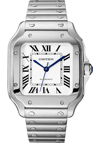 Cartier Santos de Cartier Watch - 35.1 mm Steel Case - Silvered Dial