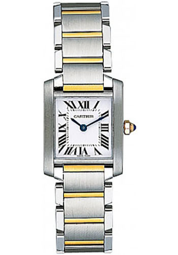 Cartier Tank Francaise Watch - Small Steel And Yellow Gold Case