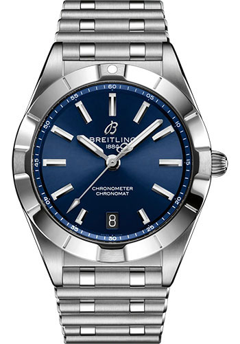 Breitling Chronomat 32 Watch - Stainless Steel - Blue Dial - Metal Bracelet